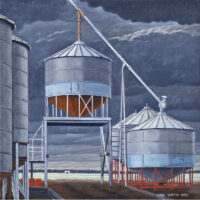 A SHED IN THE DISTANCE - Moree NSW - 35x34cm - 2012