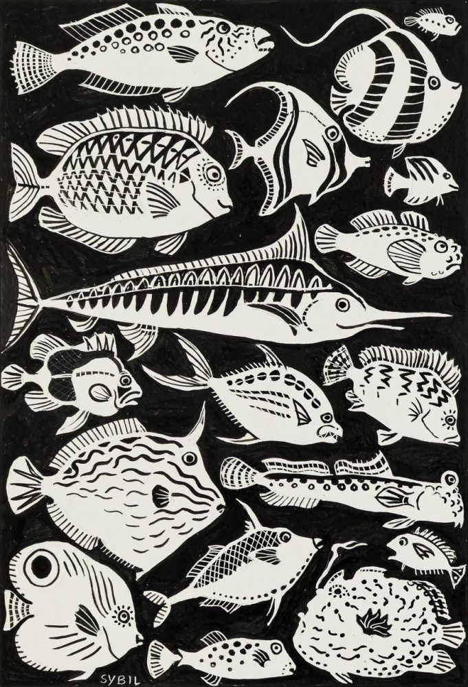 RIGHT FIN FISH- 16x11cm - 2026 - $700