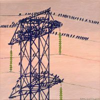 TWITTERING POLE - Wallerawang Power Station, NSW - 30x30cm - 2025 - $1,500