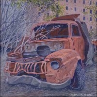 UTILITY OUT OF OIL - Glen Davis, NSW - 35x35cm - 2025 - $1850